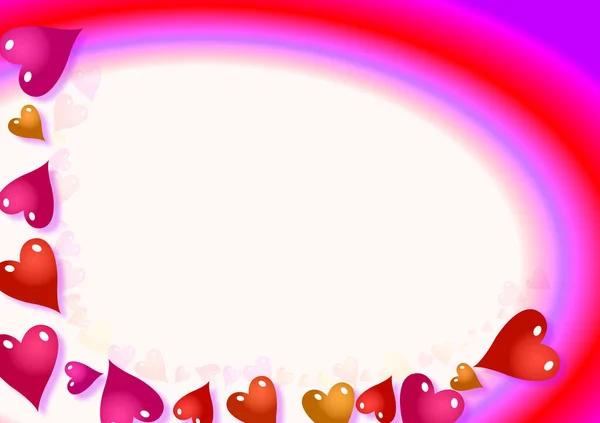 Love Heart Border Paper — Stock Photo, Image