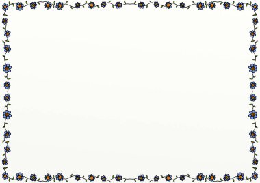 Çiçek Doodle sınır dekorasyon