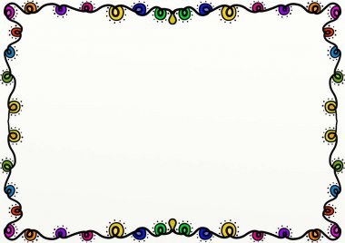 Christmas Lights Page Border Decoration clipart