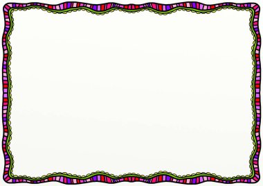 Abstract Doodle Page Border Decoration clipart
