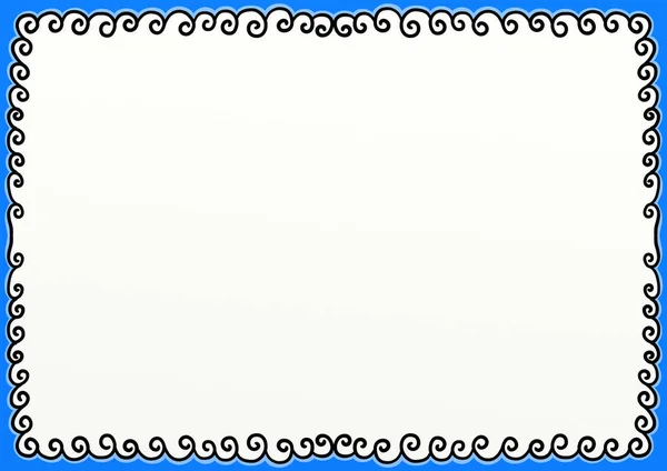 Swirly Doodle Border Page Decoração — Fotografia de Stock