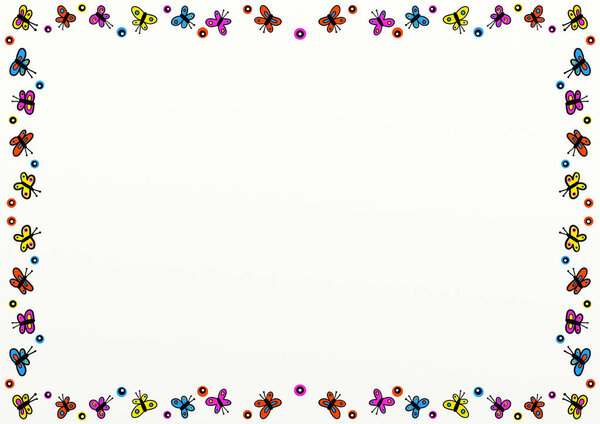 Doodle Butterfly Page Decoration