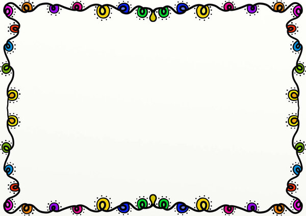 Christmas Lights Page Border Decoration