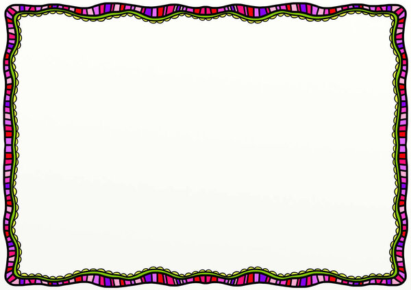 Abstract Doodle Page Border Decoration