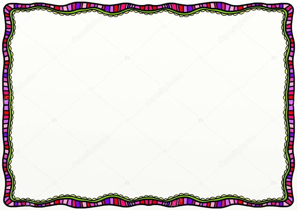 Abstract Doodle Page Border Decoration