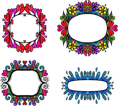Elle çizilmiş doodle sınırları