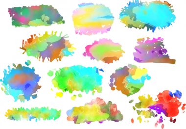 Suluboya mürekkep lekesi ve sıçraması