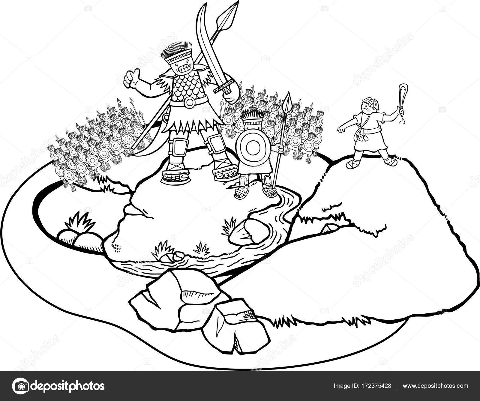 David En Goliath Stockfoto Prawny 172375428