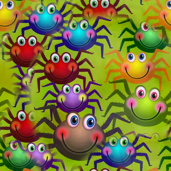 Naadloze gelukkig Spider papier — Stockfoto