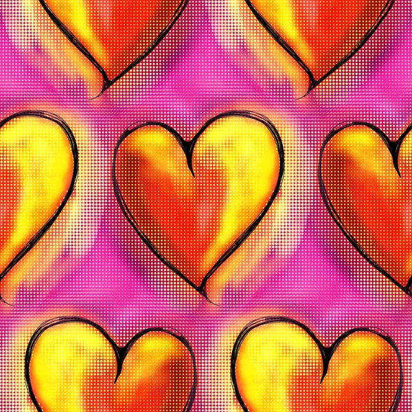 Halftone Love Heart Pattern — Stock Photo, Image