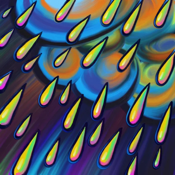 Heavy Rain Cloud Painting — Stock Photo, Image