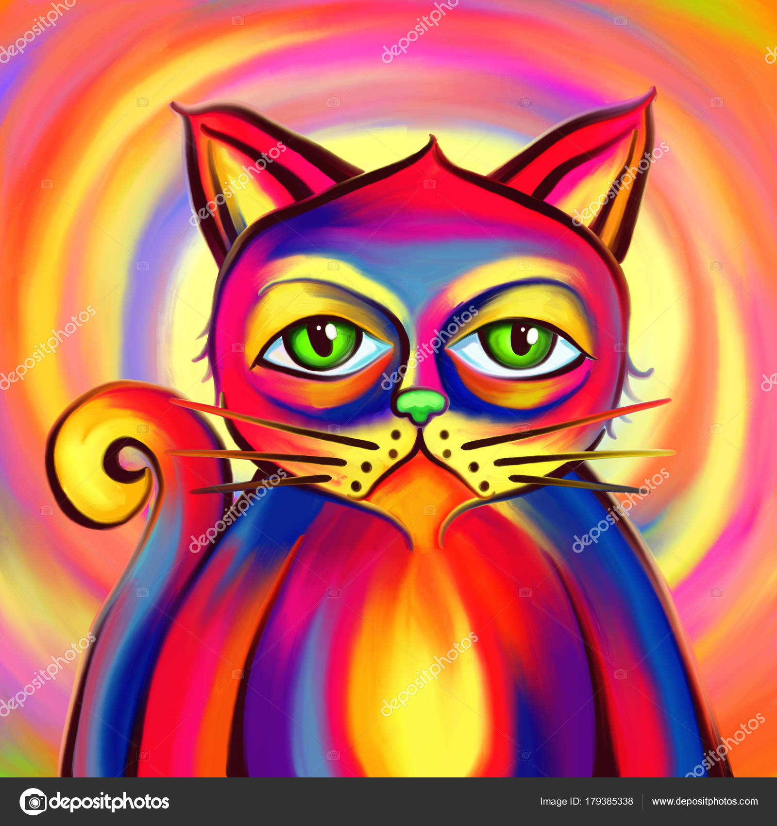 Desenho de gatinho fofo pintado e colorido por Usuário não