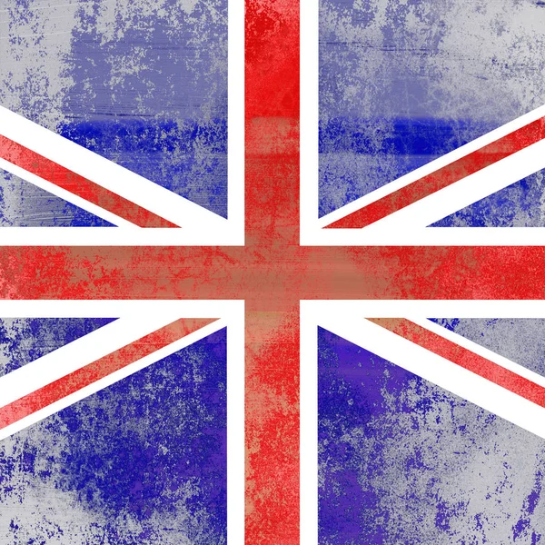 Eine Grunge Verzweifelt Union Jack Flagge Von Großbritannien — Stockfoto