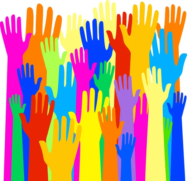 Large Community of Raised Hands — Stock Photo, Image