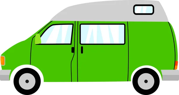 Generic Green High Top Camper Van — Stock Photo, Image