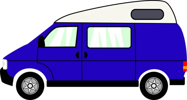 Μπλε Camper van Touring όχημα — Φωτογραφία Αρχείου