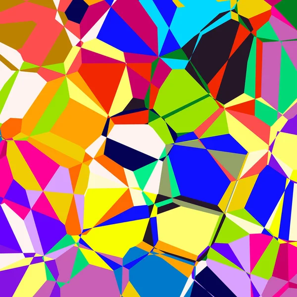 Psychedelic Retro Geometric Polygon Background — 스톡 사진