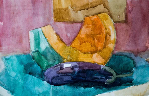 Nature morte, aquarelle dessin — Photo