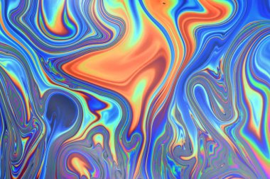 Psychedelic çok renkli sabun köpüğü soyut