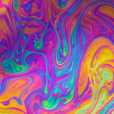Psychedelic multicolored soap bubble abstract clipart