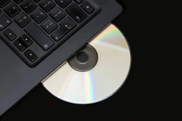 Disc in computer — Stock Photo, Image