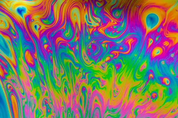 Psychedelické vícebarevné mýdlová bublina abstrakt — Stock fotografie