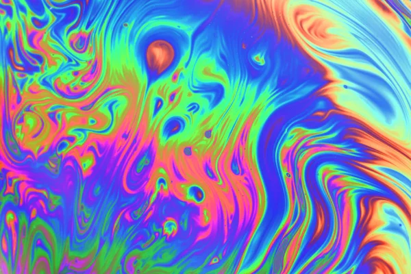 Psychedelic multicolored soap bubble abstract