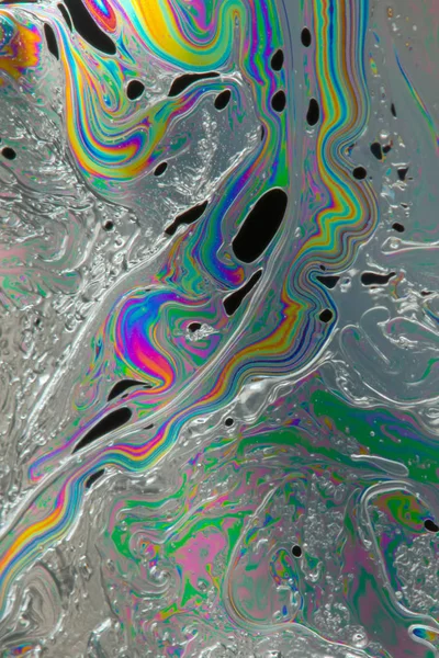 Psychedelic multicolored soap bubble abstract