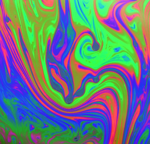 Psychédélique multicolore bulle de savon abstrait — Photo