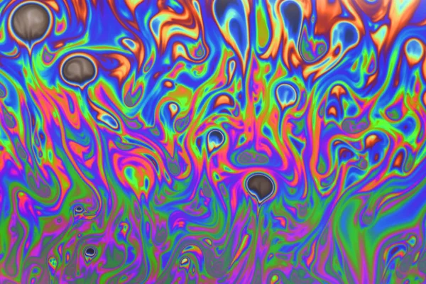 Psychedelic multicolored soap bubble abstract — Stock Photo, Image