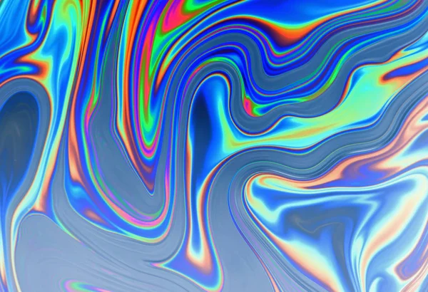 Psychedelic multicolored soap bubble abstract