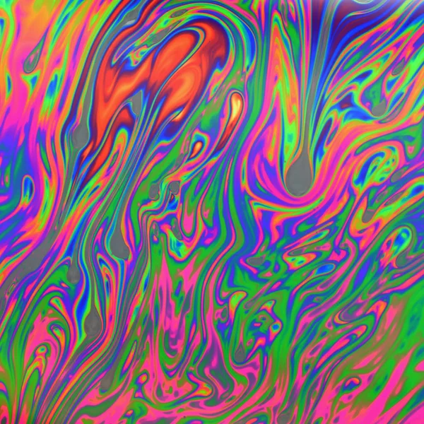 Psychedelic multicolored soap bubble abstract — Stock Photo, Image