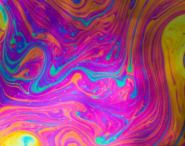 Psychedelic multicolored soap bubble abstract