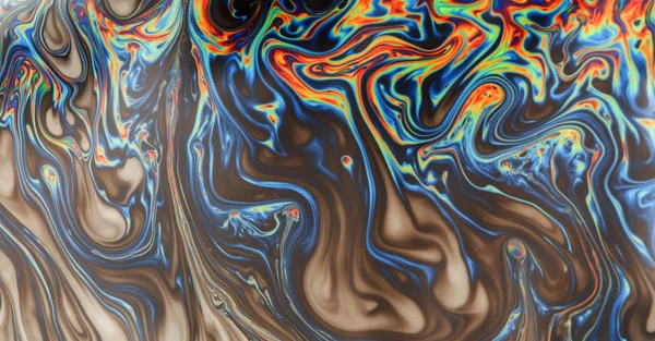 Psychedelic multicolored soap bubble abstract