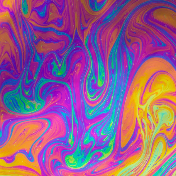 Psychedelic multicolored soap bubble abstract Stock Photo