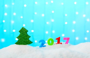 Noel dekorasyon ağaç ve rakamlar 2017