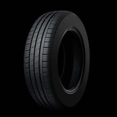 Siyah arka planda araba lastiği