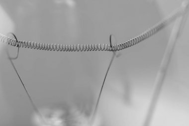 Sarmal filaman ampul filaman yakın çekim