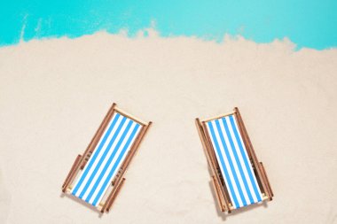 Plaj sandalyeleri yukarıdan