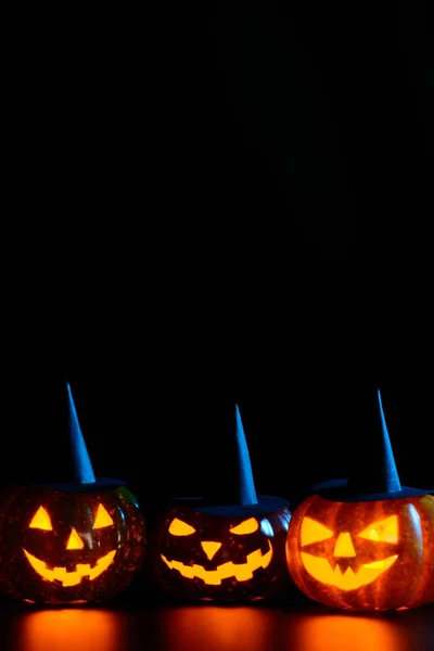 Boszorkány kalapok sütőtök — Stock Fotó