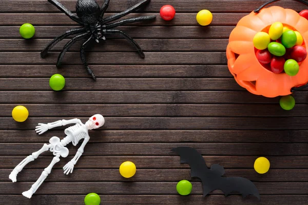 Dovolená pozadí s candy Halloween — Stock fotografie