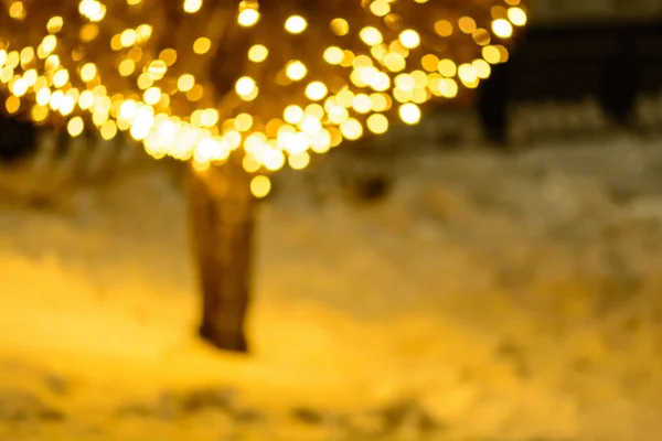 Unscharfe Weihnachtsbeleuchtung — Stockfoto