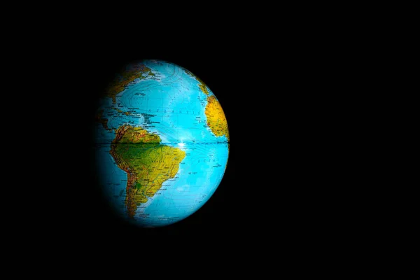Globe Terre sur fond noir — Photo