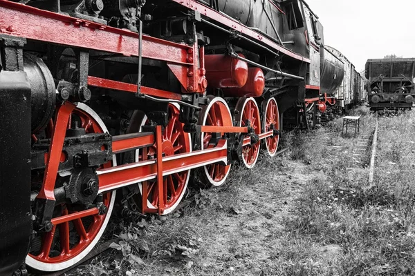 Parade van stoomlocomotieven — Stockfoto