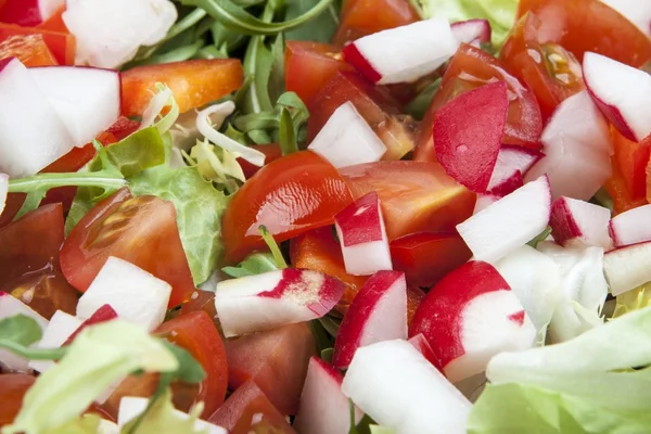 Ensalada de verduras, fondo — Foto de Stock