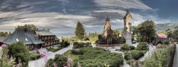 Karpacz Polonya tarihi ahşap Tapınağı Wang.