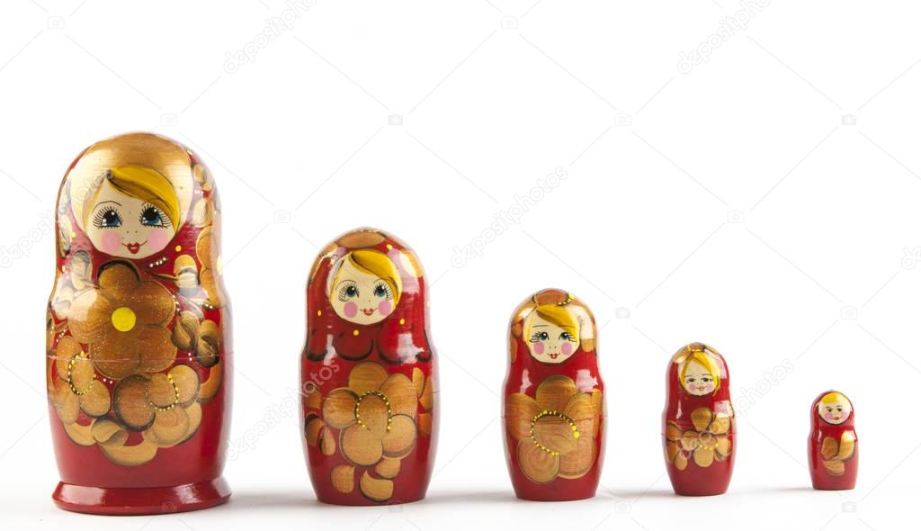 Matrioshka or babushkas dolls