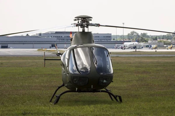 PZL Swidnik SW-4 Puszczyk display during Air Show in Poznan. Krzesiny air base. — Stock Photo, Image