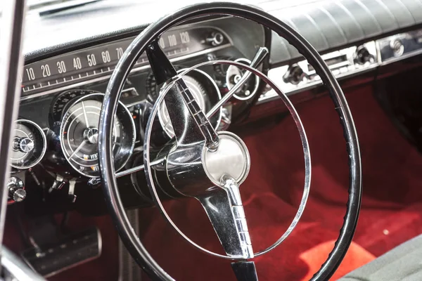 Interior of an old and classic American car Royalty Free Stock Images