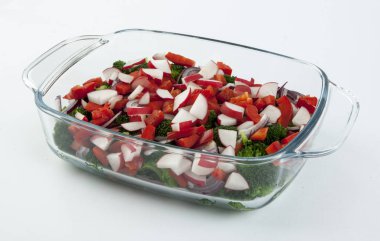 sebze ve beyaz peynir ile arka plan